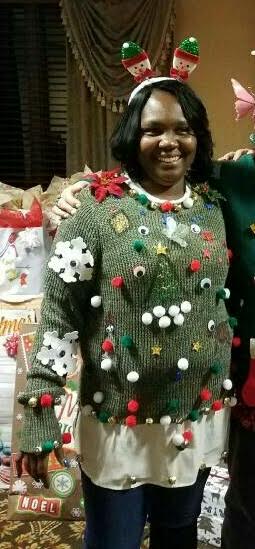 won ugly sweater contest at christmas party 2016, Vadrien Washington, Summerville,s.c.,vadrienwashington38@yahoo.com
