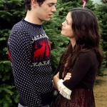 Picture of Adam Brody in an ugly Christmas sweater with Rachel Bilson from The OC