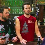 Picture of Mac and Charlie Day in ugly Christmas sweaters on It's Always Sunny in Philadelphia