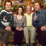 Picture of John C. Reilly in ugly Christmas sweater for Step Brothers movie with Will Ferrell, Mary Steenburgen, Richard Jenkins