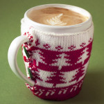 Christmas sweater coffee cozy