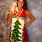 Hook rug ugly Christmas sweater dress