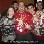 Cool reindeer and ugly Christmas sweaters at Christmas Crawl DC