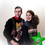 classic 80s ugly christmas sweaters, with cat stocking sweater