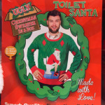 Toilet Santa ugly Christmas sweater in a box