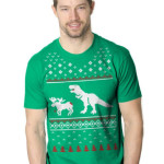 t-rex attack ugly Christmas sweater