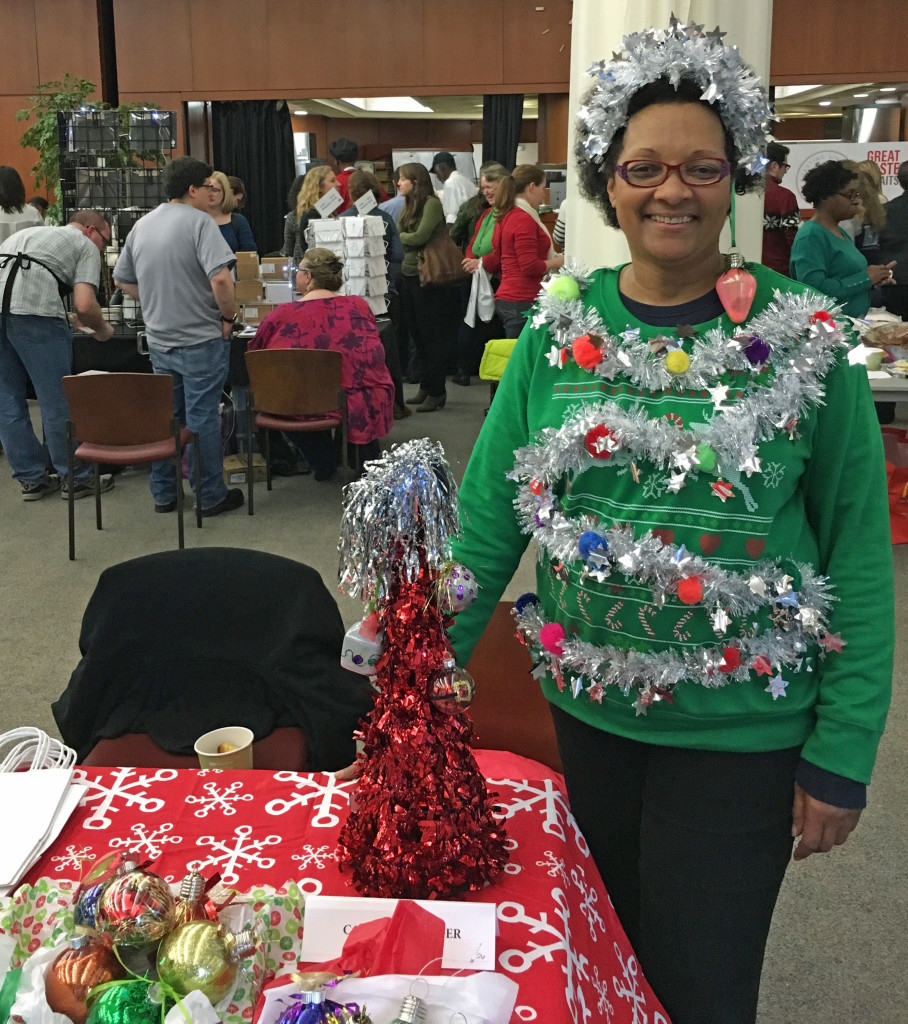 Garland tree ugly Christmas sweater