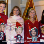 Sarah Palin, Hillary Clinton, and Michelle and Barack Obama ugly Christmas sweaters