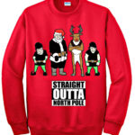 Straight Outta North Pole ugly Christmas sweater