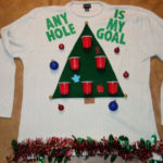 Any hole is my goal beer pong naughty ugly Christmas sweater